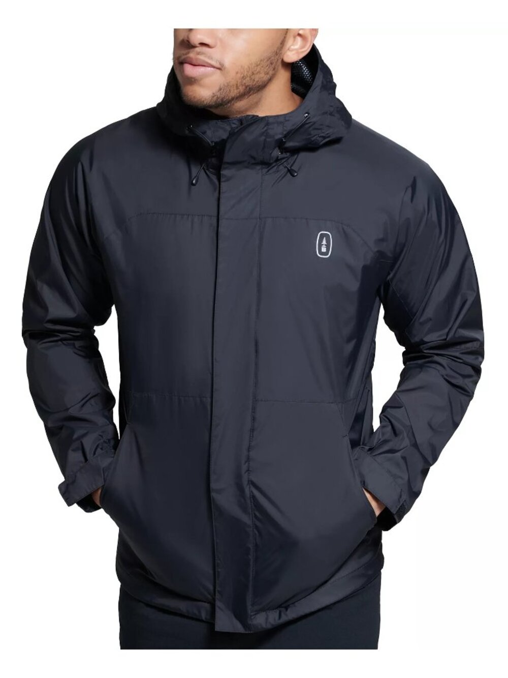 Bass Jacket Outdoor Men’s M Hooded Firebird Waterproof Rain Navy Blue